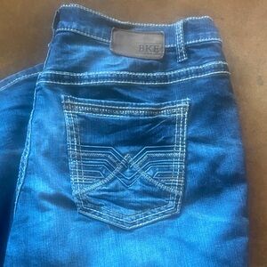 BKE Men's Straight Jeans - Dark Blue